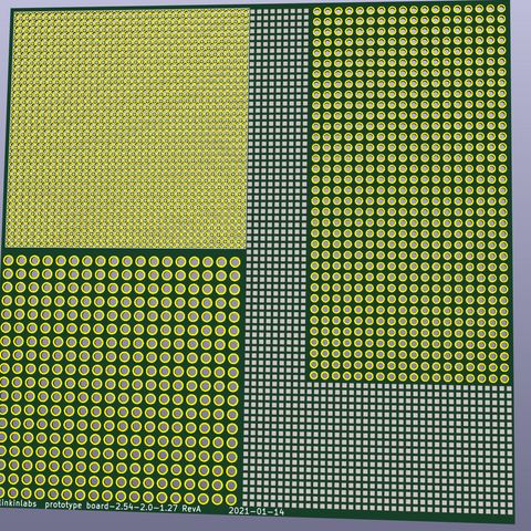 1.27-2.0-2.54 pogo pin perfboard