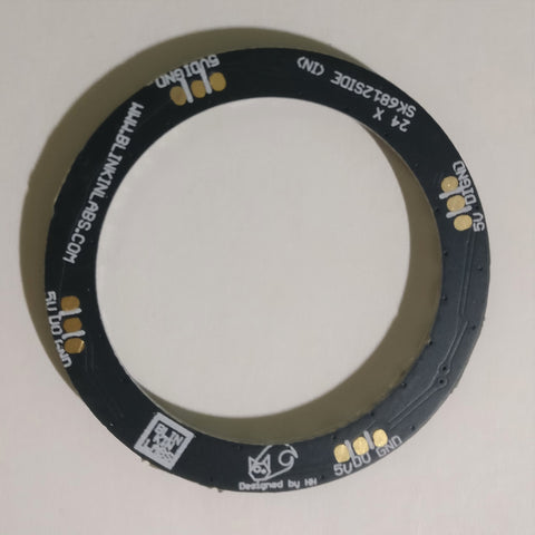 LED ring with 24 right-angle LEDs, inwards facing