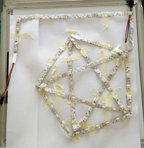 Flexible s-shape 'serpintine' digital LED strip,5meters